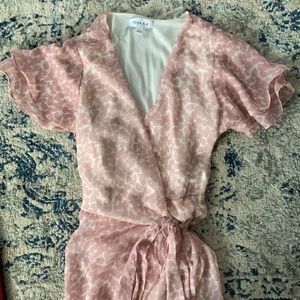 Pink and white flow dress